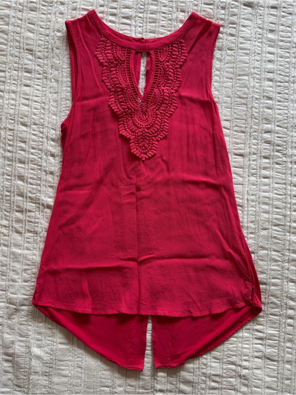 Daniel Rainn Quin Keyhole Crochet Tank Top XS